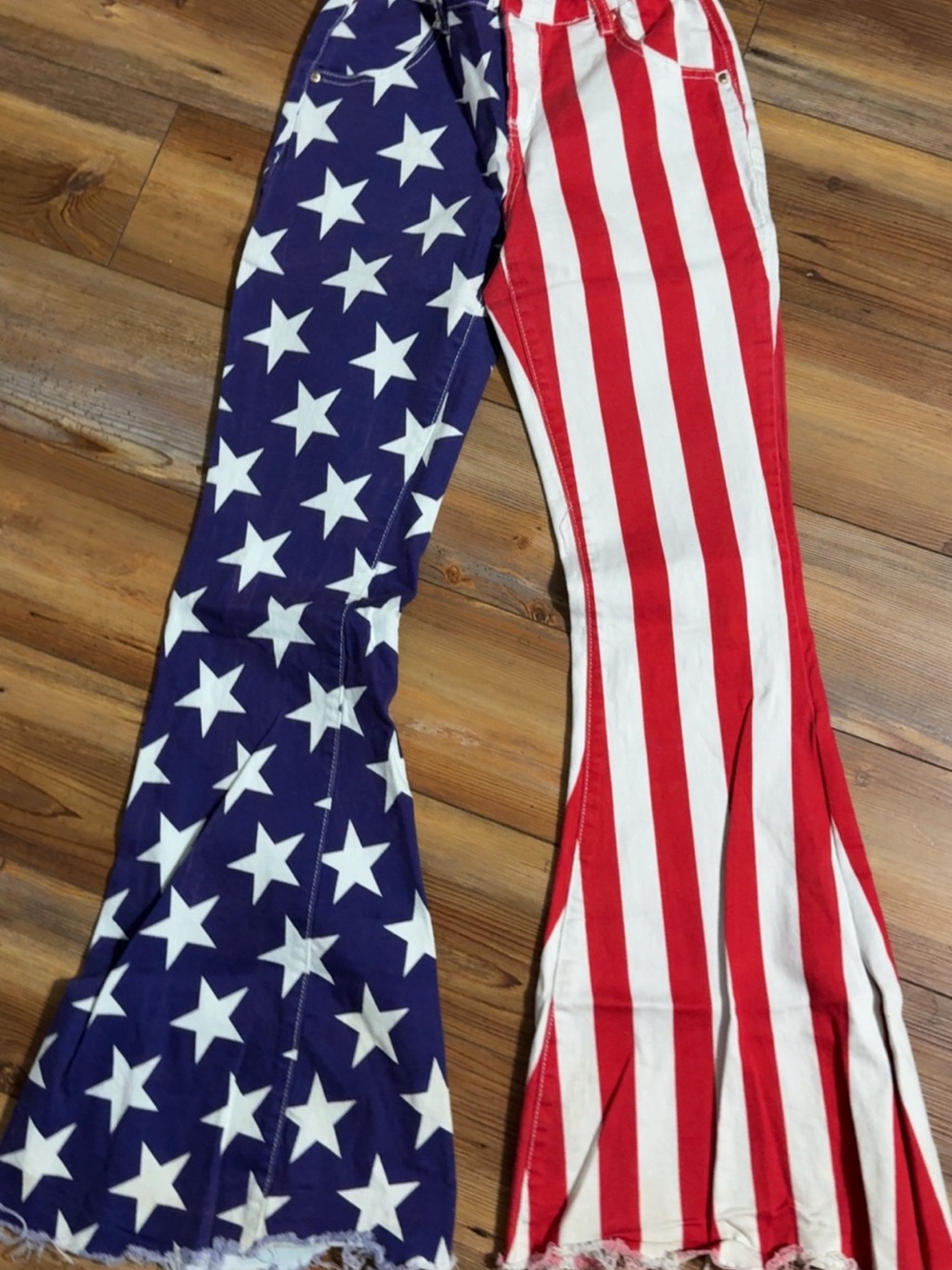 Patriotic Red & Blue Women’s Flare Jeans